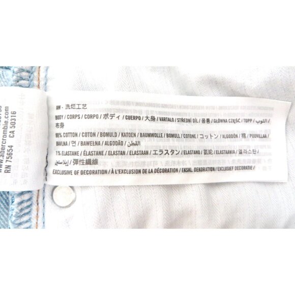 Abercrombie & Fitch The Skinny High Rise Split Hem Vent Jeans Blue 27/4 Long - Picture 16 of 16